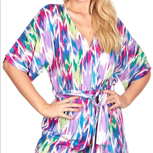 Size 2XL Kimono Sleeve Romper - Picture 1 of 5